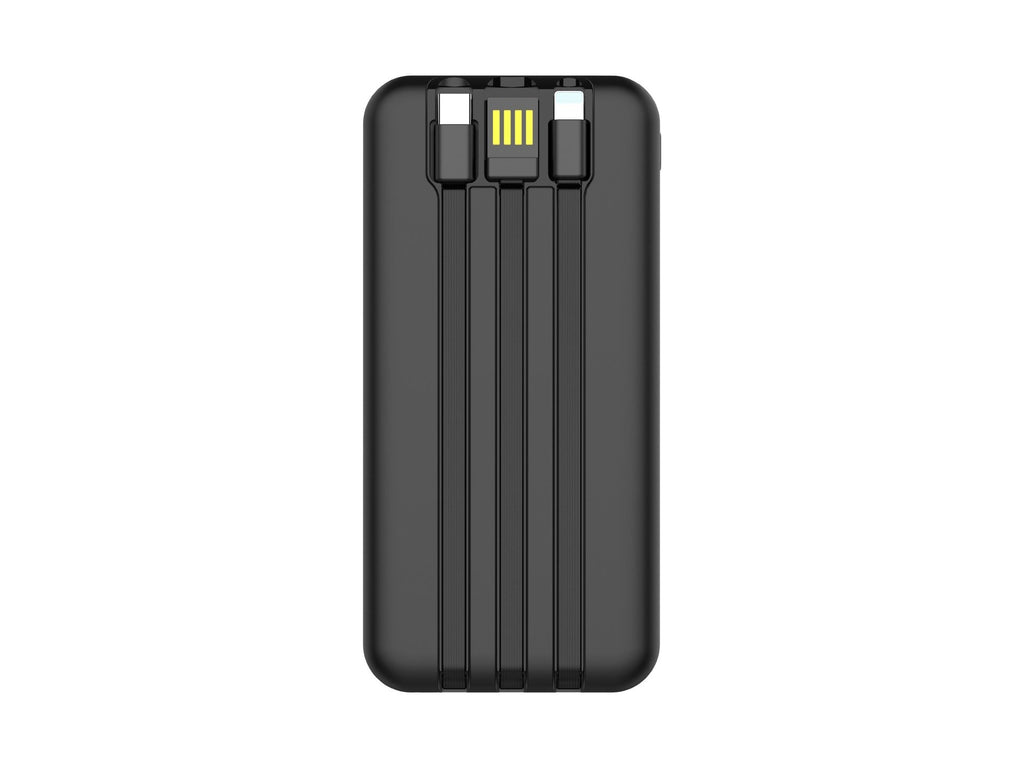 Techancy Power Bank 10000 Mah 22.5w  TF2782, Cabo De Carregamento Type-C+Lightning+ Usb 3in1, Ecrã Digital De Potência