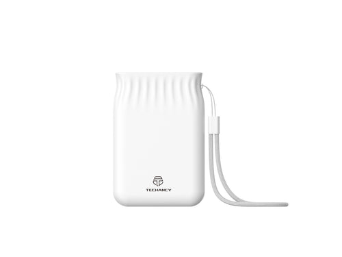 Techancy 6500mah Power Bank Branco TF2772，Carregamento De Telemóvel/Tablet Compatível Com 2A, Fonte De Alimentação Portátil